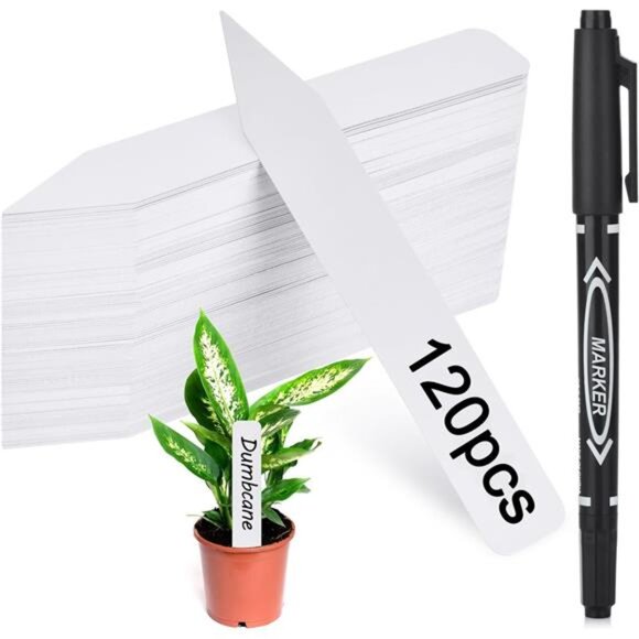 10 X T-shaped Waterproof Nursery Plant Tags White Garden Labels Pot Markers